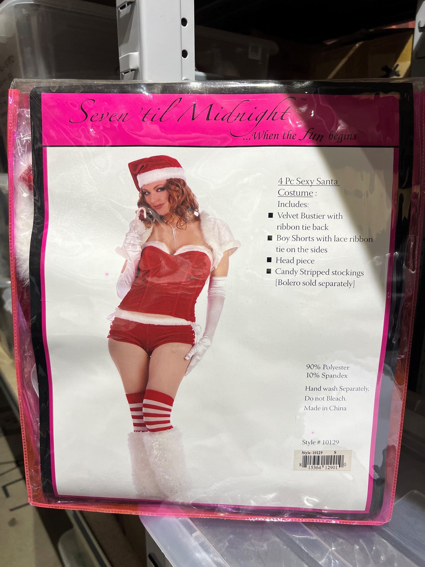 STM10129 Sexy Santa 3 pc Fancy Dress Costume Small As Shown