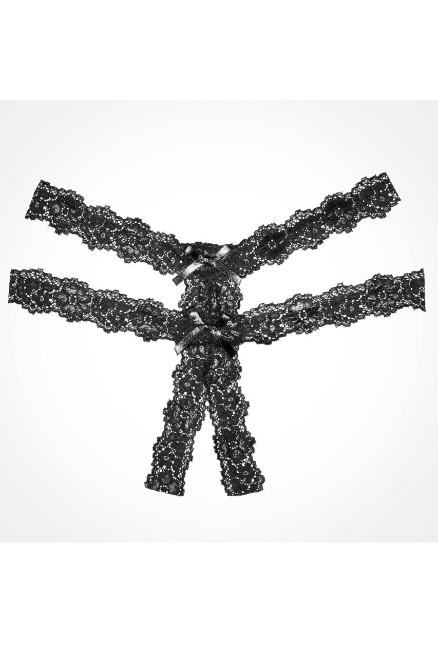 AL-A1004 Sexy Southern Rhapsody Panty ( Crotchless ) One Size Black