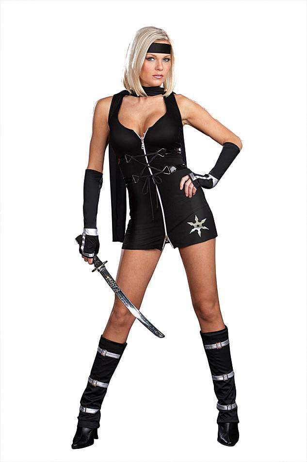 DG5842 Dreamgirl Sexy Ninja Star Costume Black