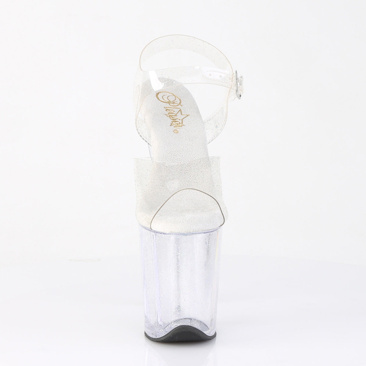 FLAMINGO-808MMG Pleaser Clear 8 Inch Pole Dance Platform Shoes