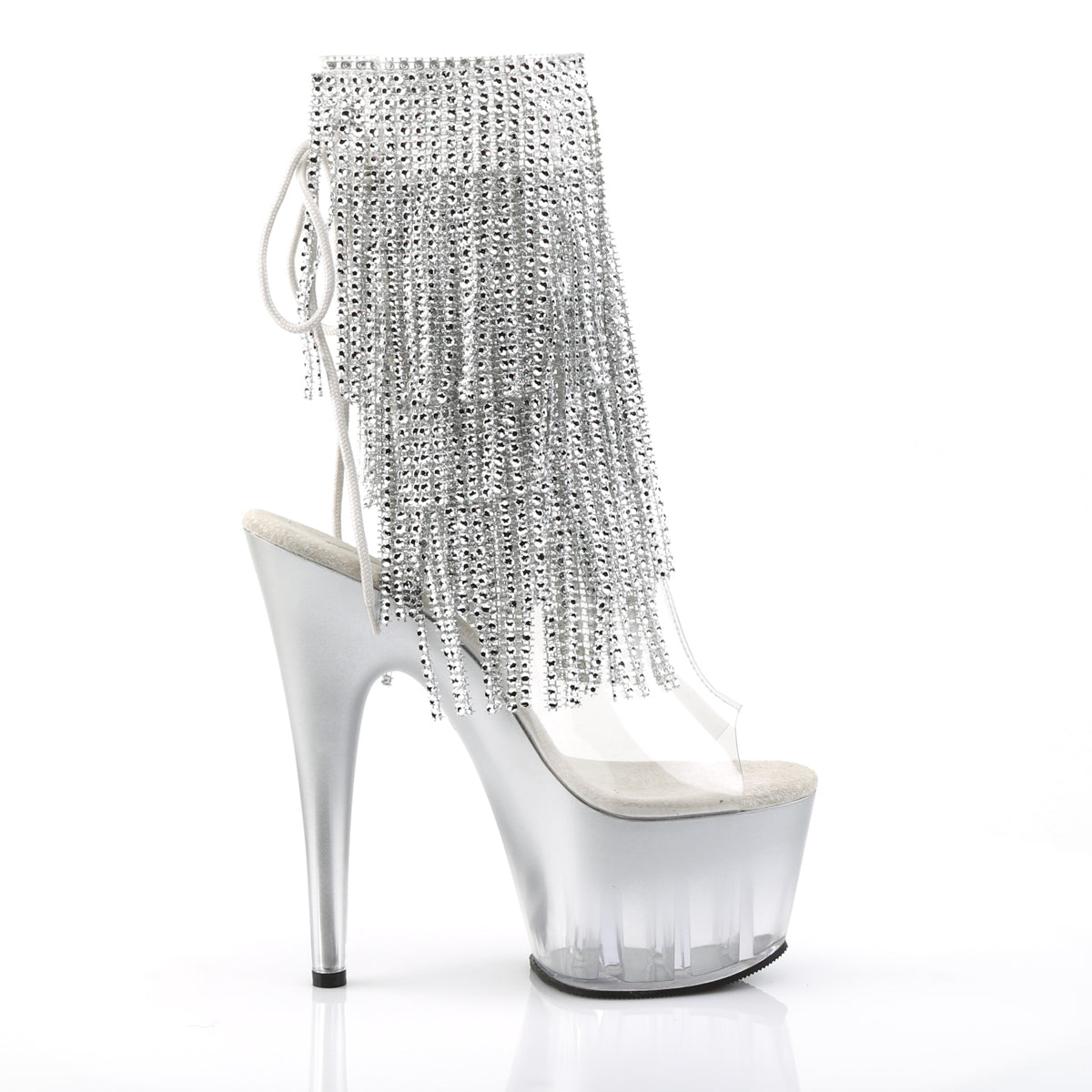 ADORE-1017RSFT Pleaser Clear 7 Inch Platform Kinky Ankle Boots