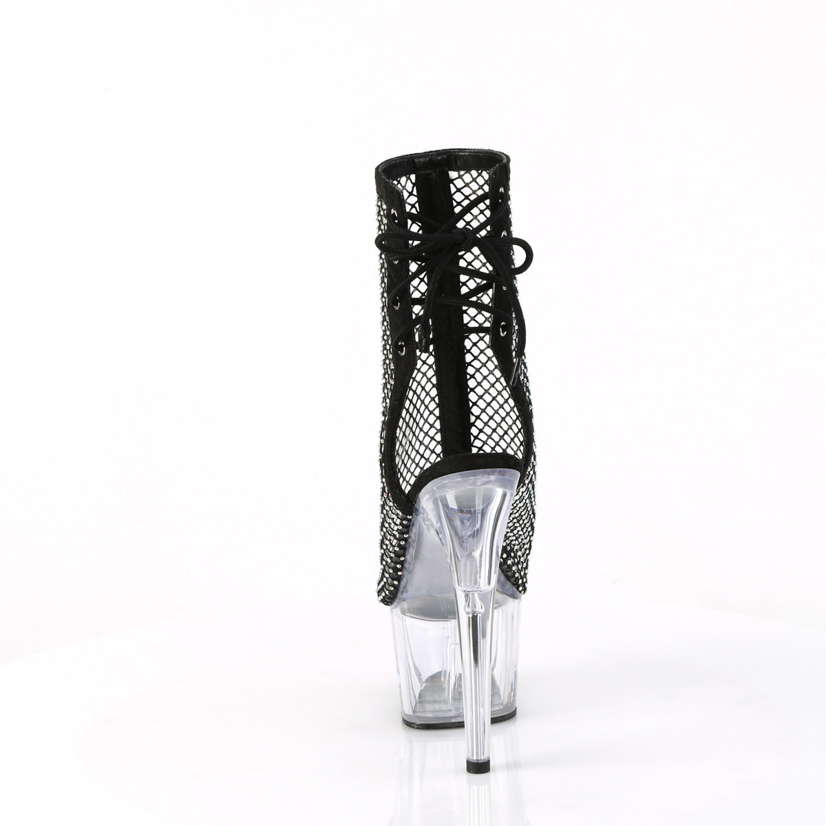 ADORE-1018RM Pleaser Black 7 Inch Erotic Platform Ankle Boots