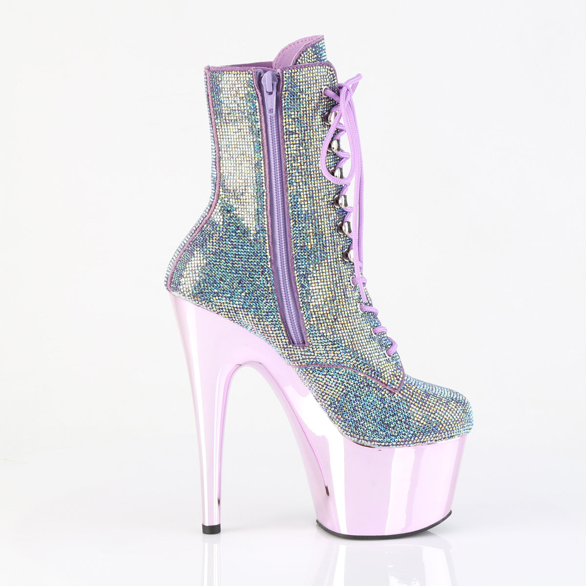 ADORE-1020CHRS Pleaser Lavender 7 Inch Exotic Dance Ankle Boots