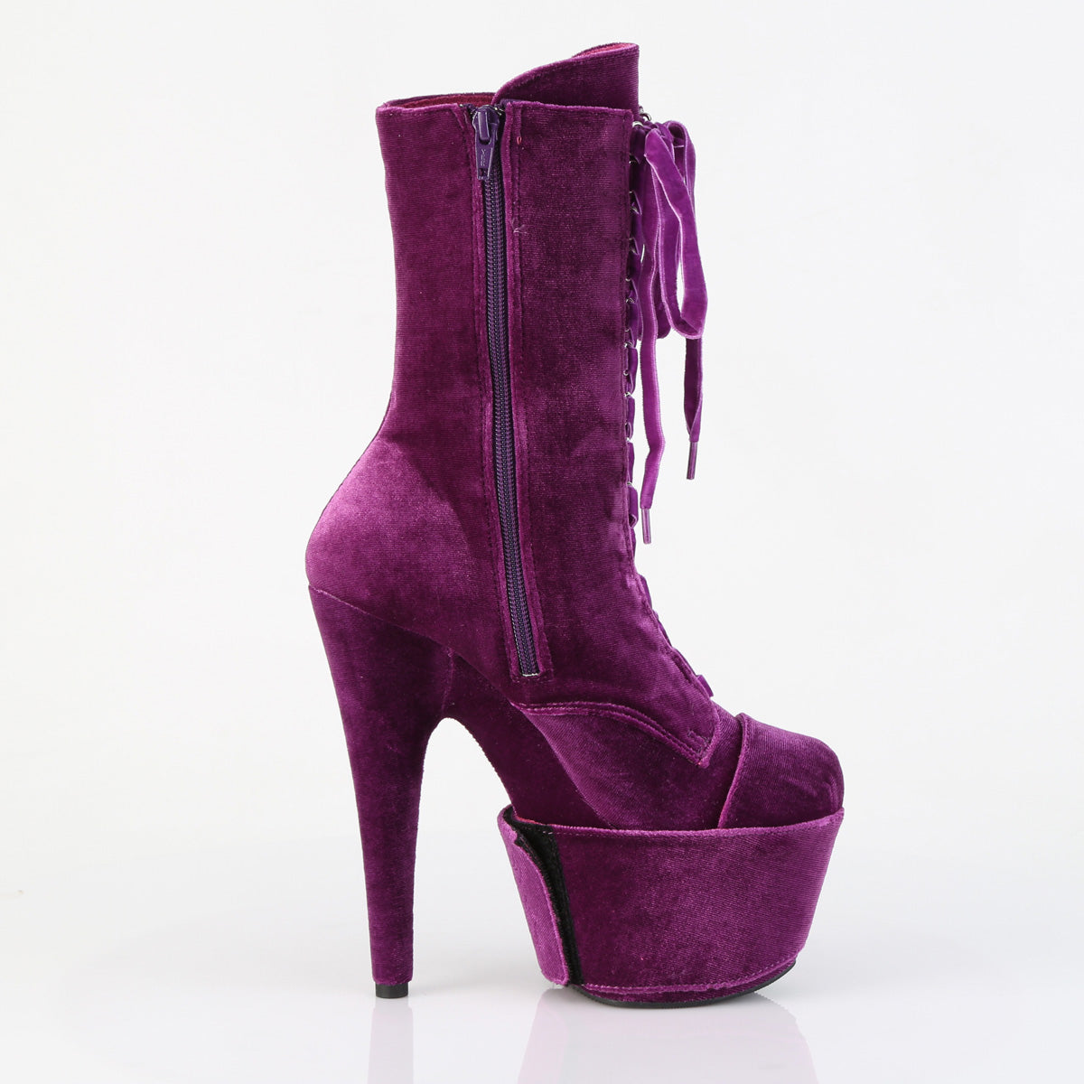 ADORE-1045VEL Pleaser Purple 7 Inch Pole Dancing Ankle Boots