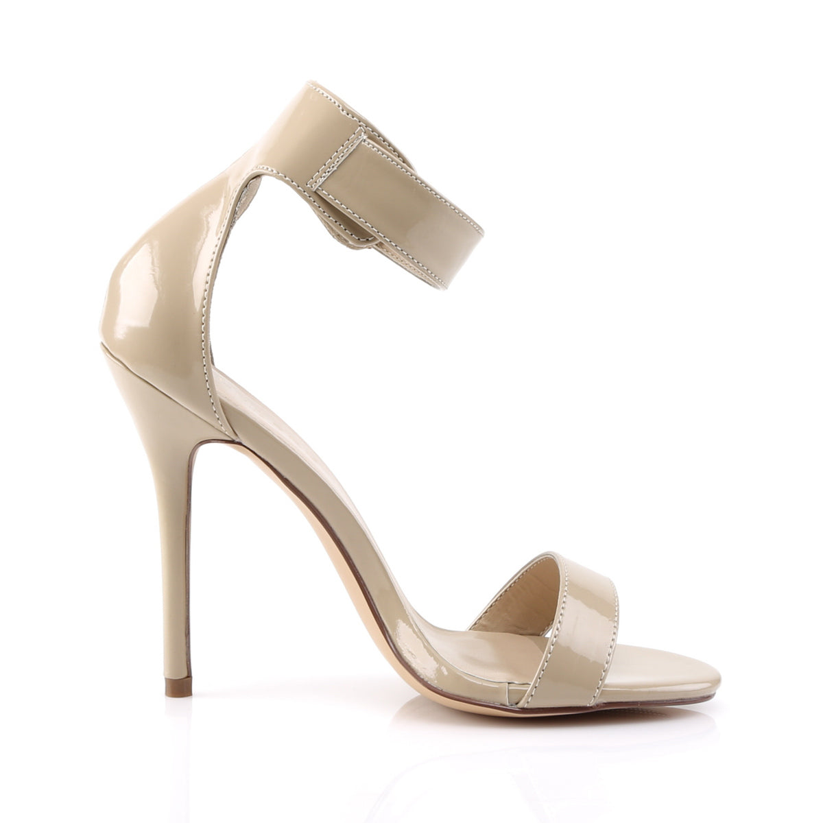AMUSE-10 Pleaser Cream 5 Inch Elegant Bedroom Heels