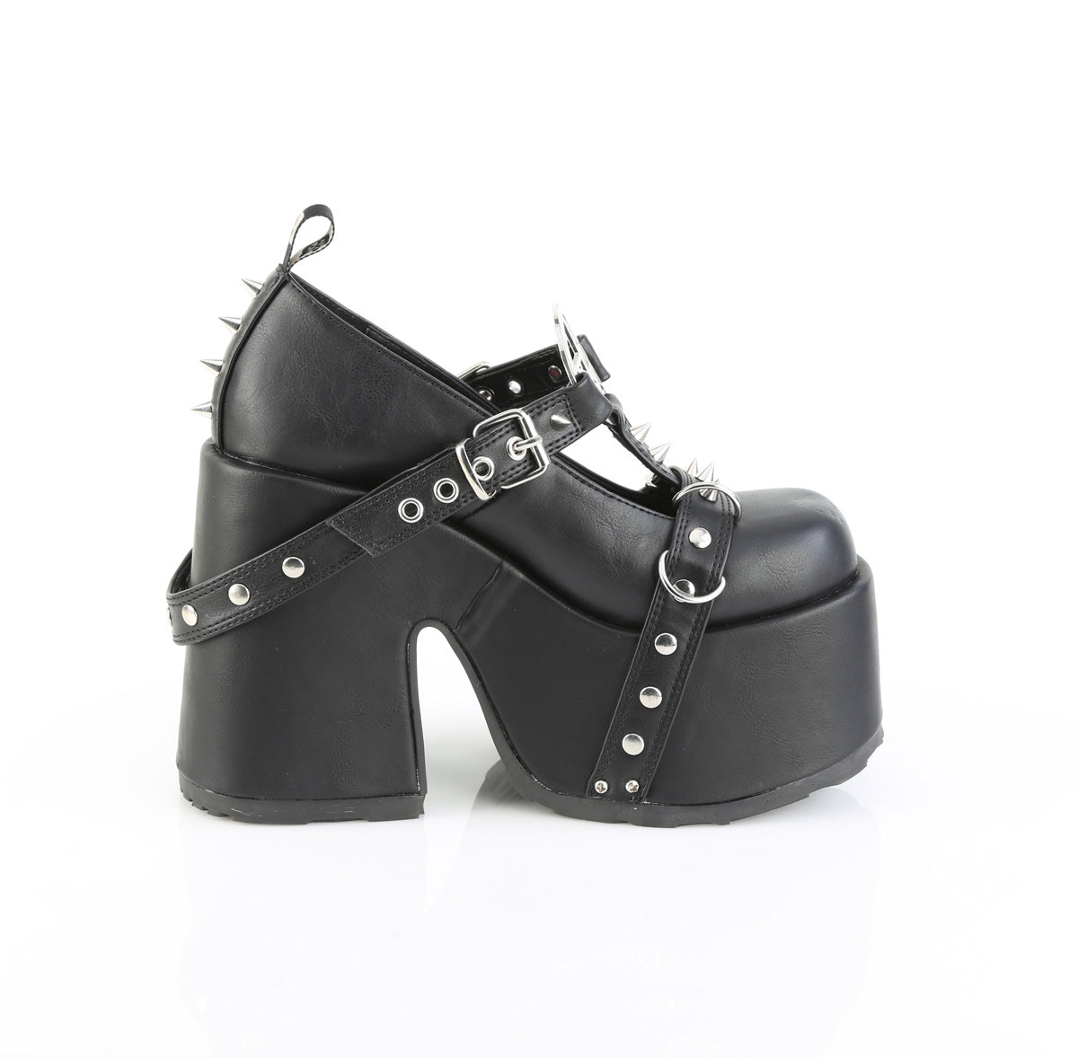 Demonia CAMEL-33 Black Platform Shoes - 5 Inch Heels