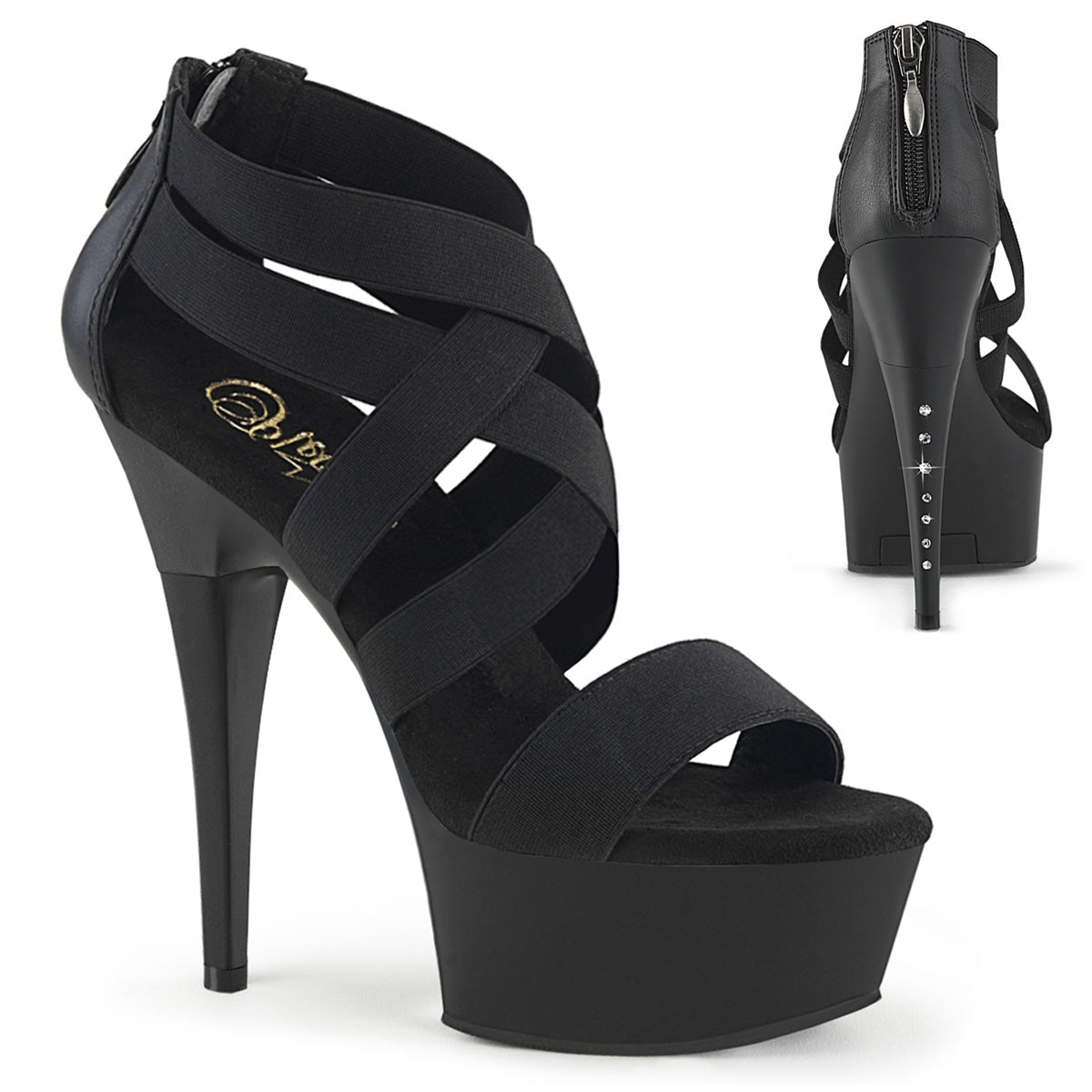 CAPTIVA-669 Pleaser Black 6 Inch Strippers Platform Shoes