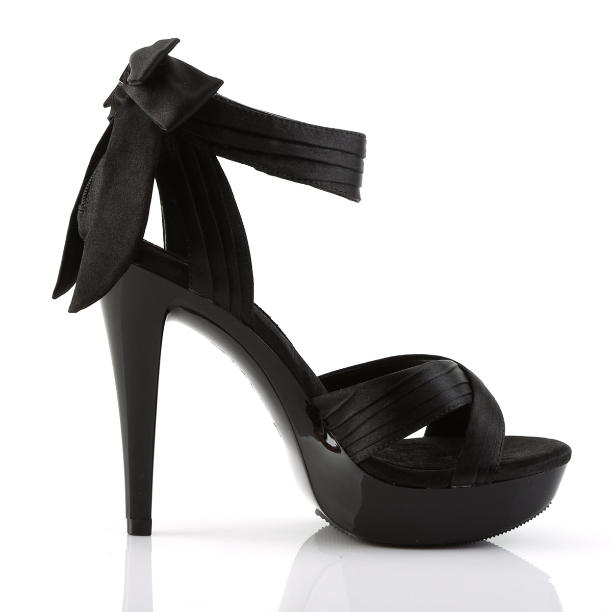 COCKTAIL-568 Fabulicious Black Satin 5 Inch Fetish Shoes