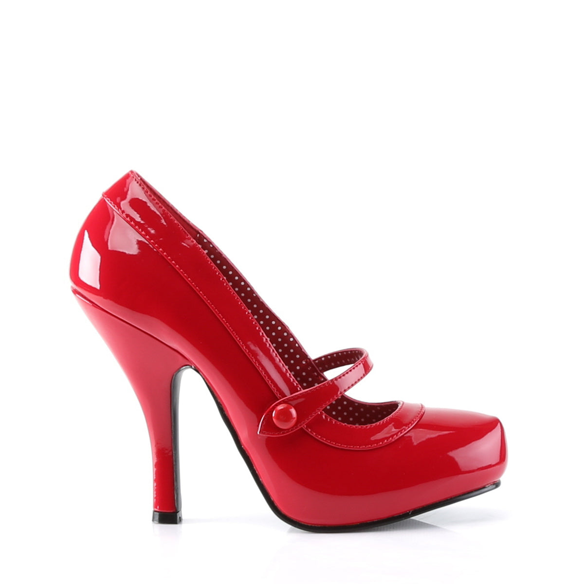 Pin Up Couture CUTIEPIE-02 Red Platform Mary Jane Shoes - 4 1/2 Inch Heels