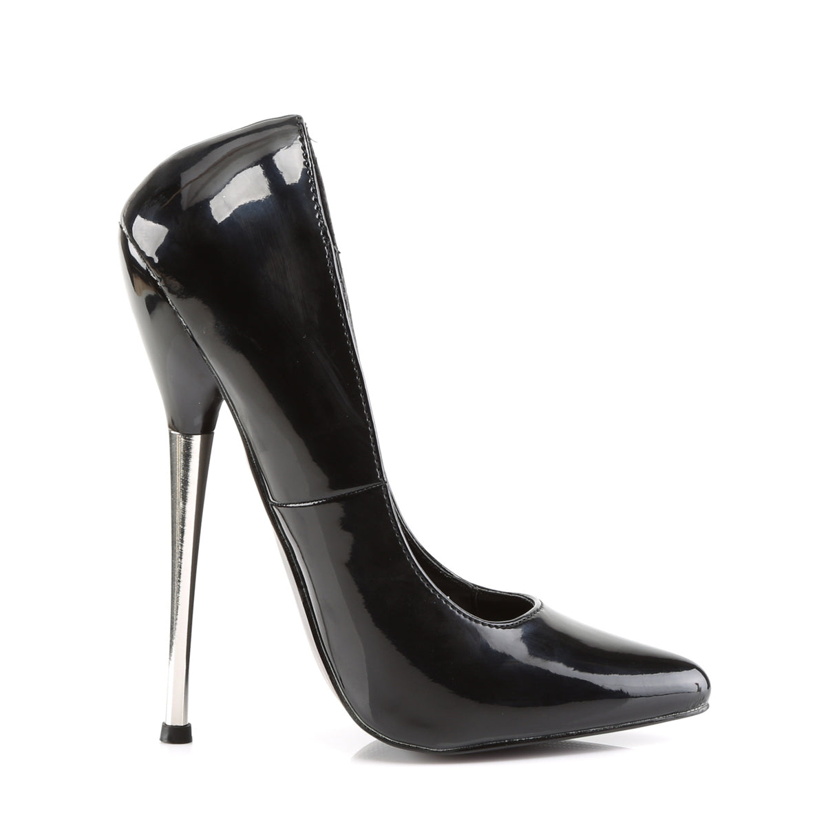 DAGGER-01 Devious Black 6.3 Inch Fetish Heels