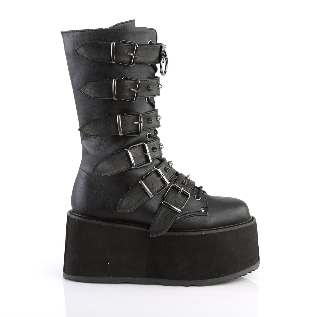 DAMNED-225 Demonia Cult Black Alternative Knee High Boots