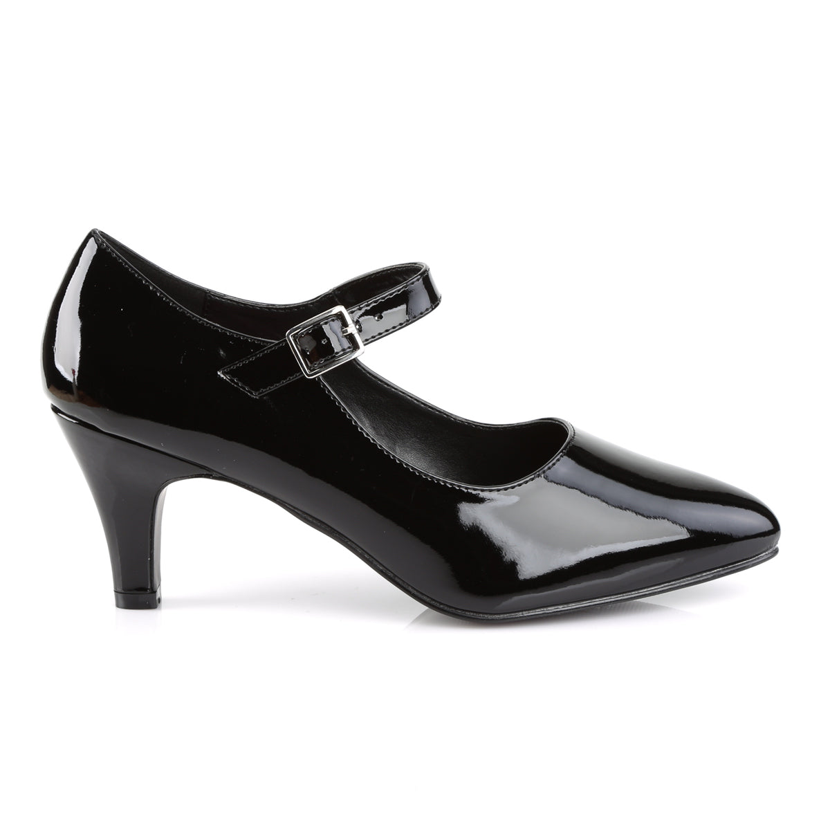 DIVINE-440 Pleaser Pink Label Black 3 Inch Fetish Ladies Heels