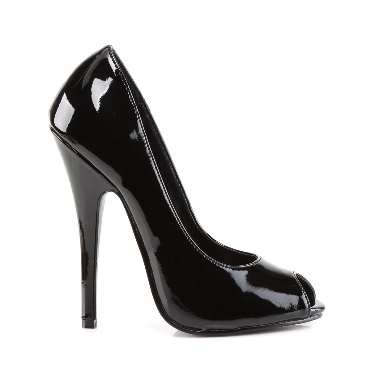 DOMINA-212 Devious Black 6 Inch Fetish Heels