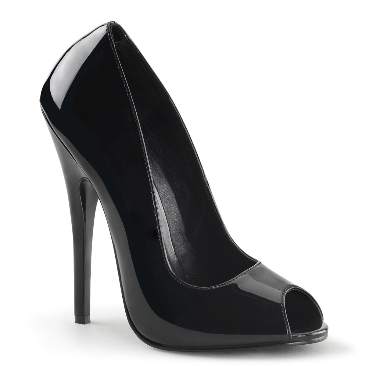 DOMINA-212 Devious Black 6 Inch Fetish Heels