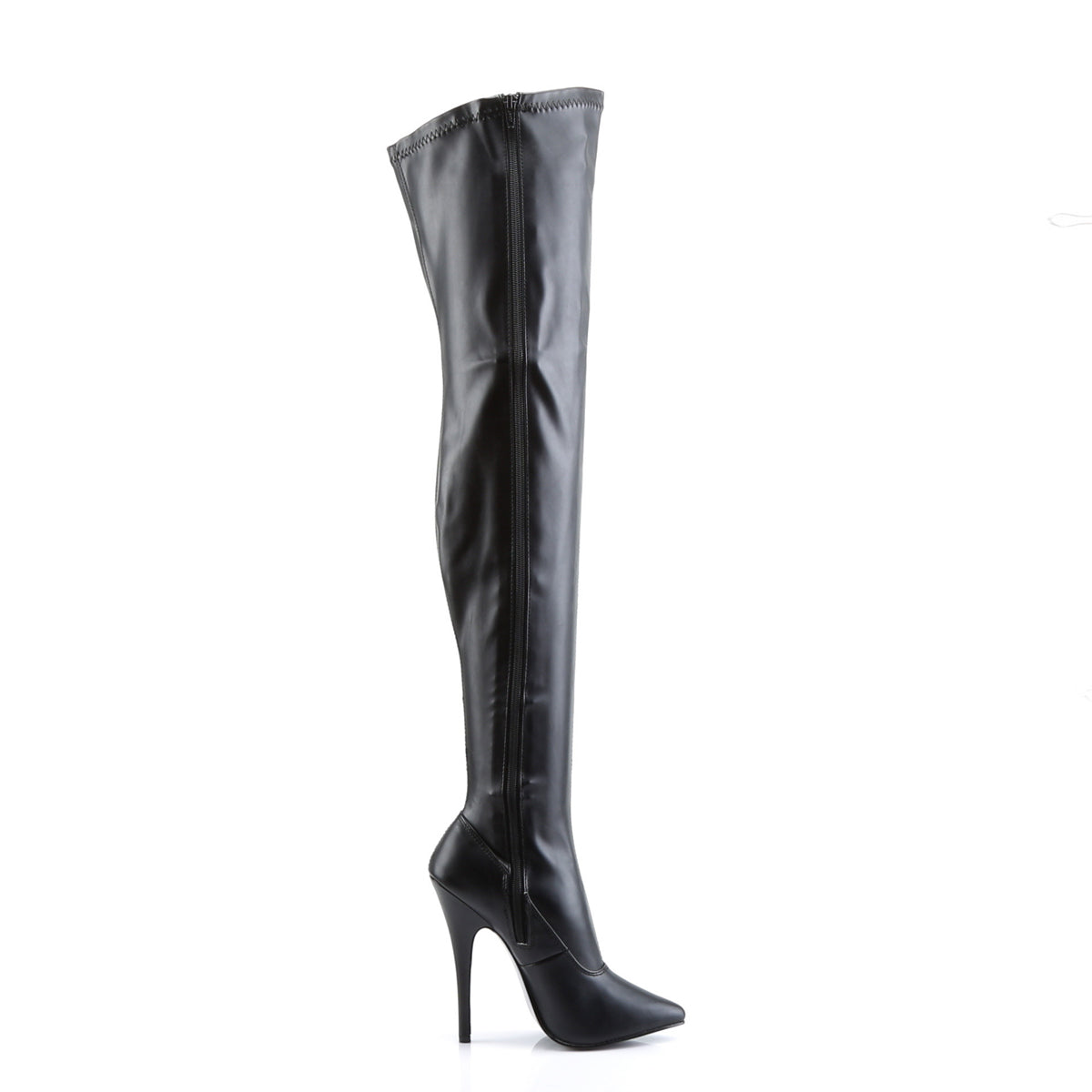 DOMINA-3000 Devious Black PU 6 Inch Fetish Heels
