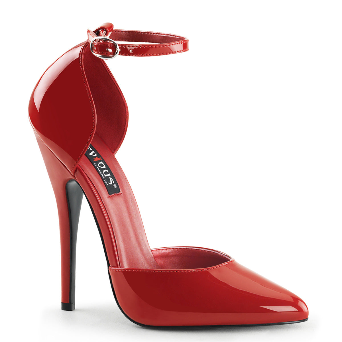 DOMINA-402 Devious Red 6 Inch Fetish Heels