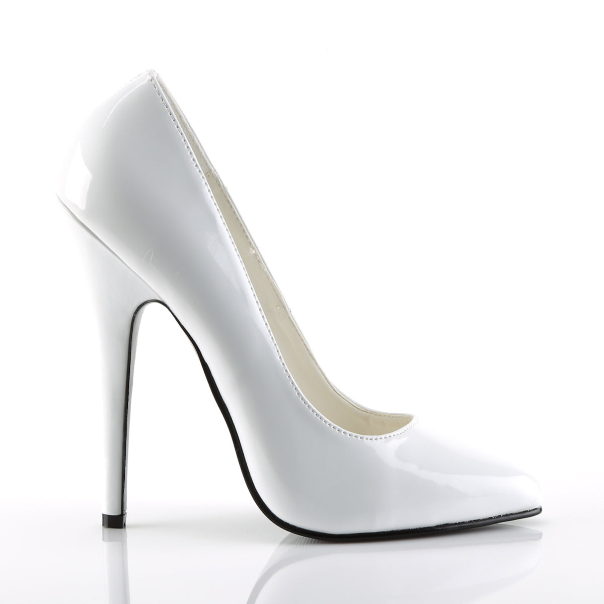 DOMINA-420 Devious White 6 Inch Fetish Heels