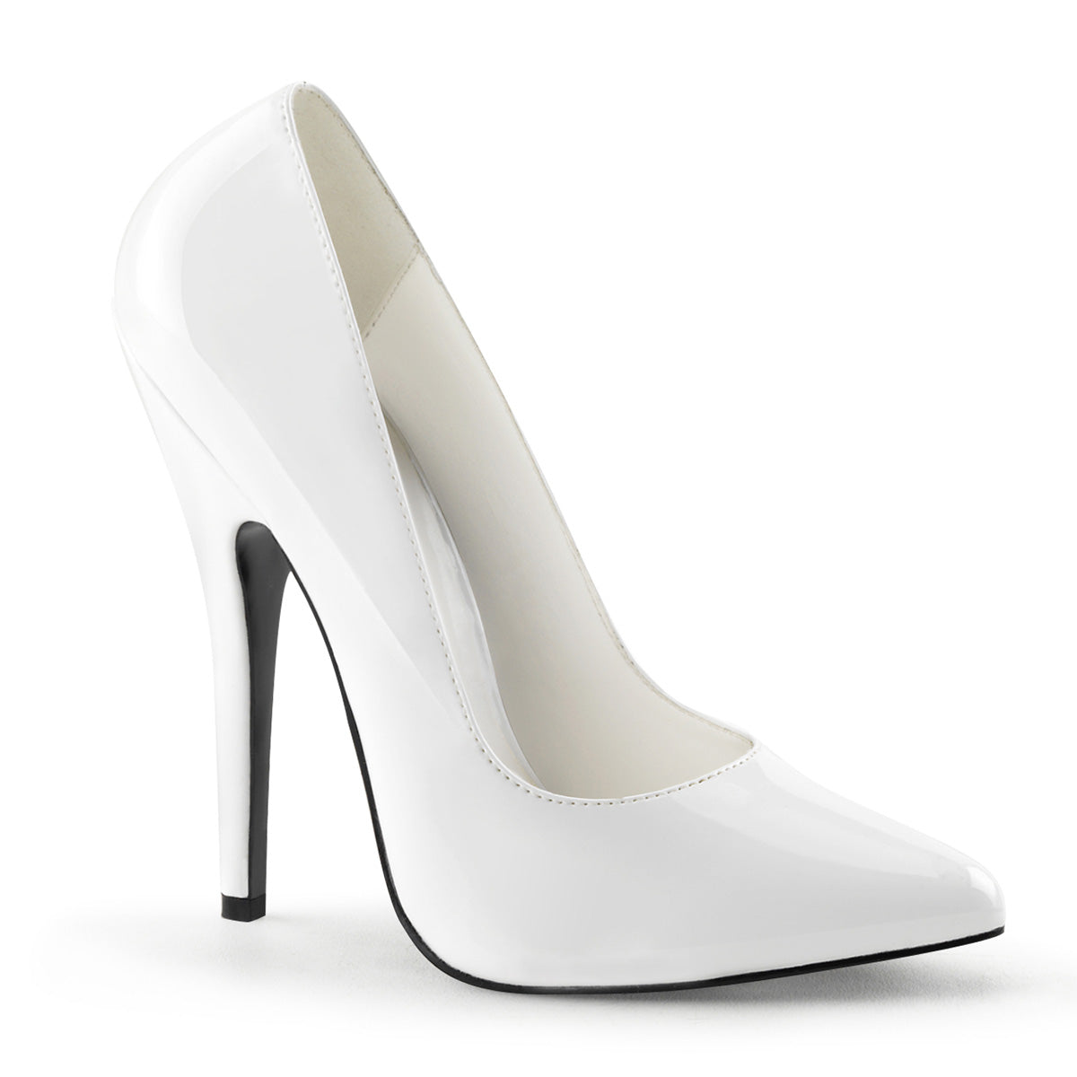 DOMINA-420 Devious White 6 Inch Fetish Heels