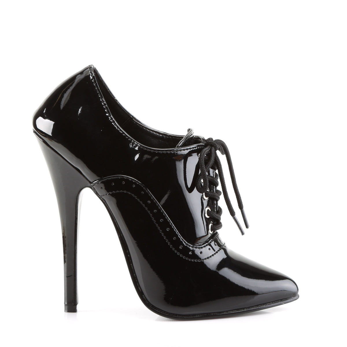 DOMINA-460 Devious Black 6 Inch Fetish Heels
