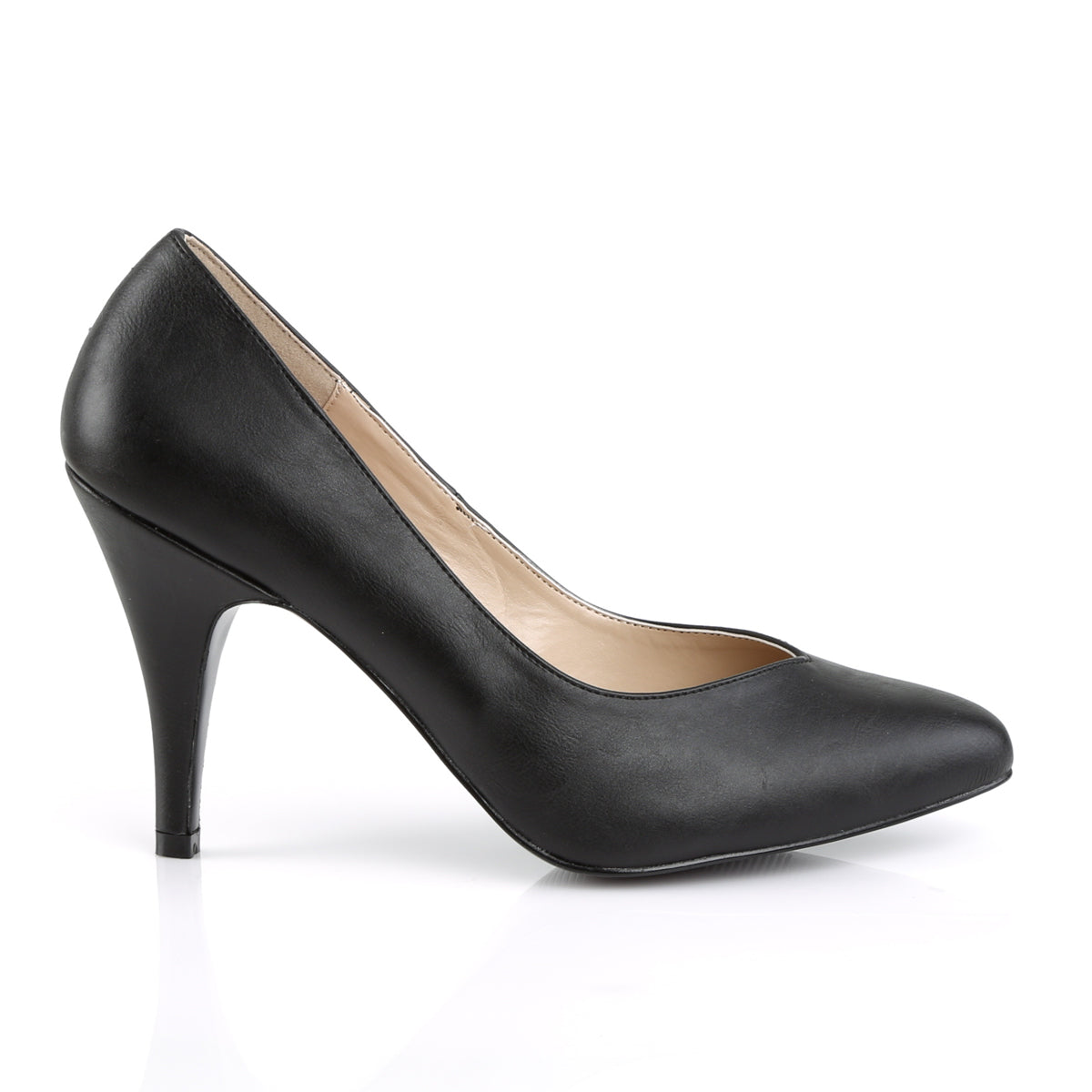 DREAM-420 Pleaser Pink Label Black 4 Inch Fetish High Heels