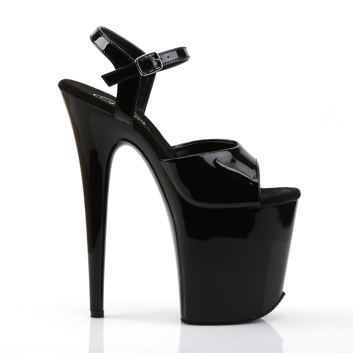 Pleaser FLAMINGO-809 Black Platform Sandals - 8 Inch Heels