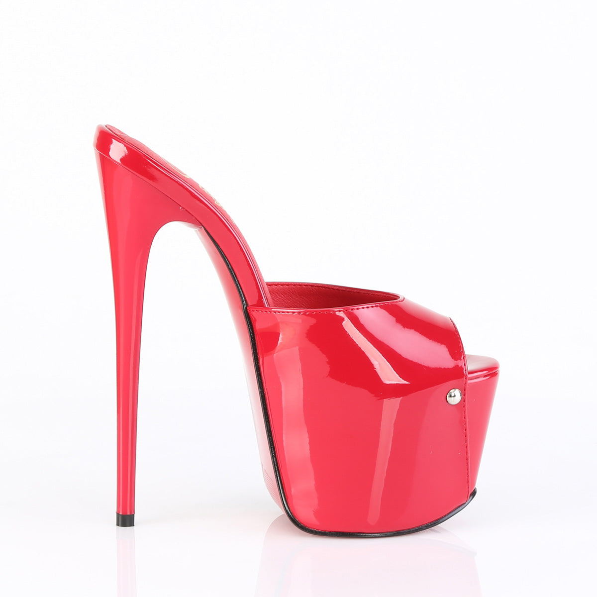 Pleaser JUBILANT-01 Red Platform Mules - 7 Inch Heels