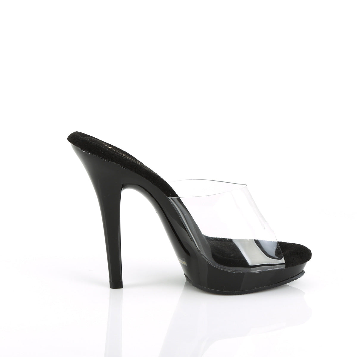 LIP-101 Fabulicious Clear Black 5 Inch Fetish Shoes