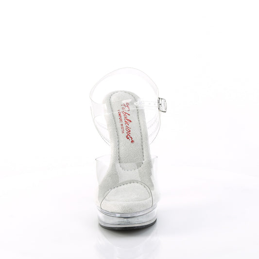 Fabulicious MAJESTY-508 Clear Platform Sandals - 5 Inch Heels