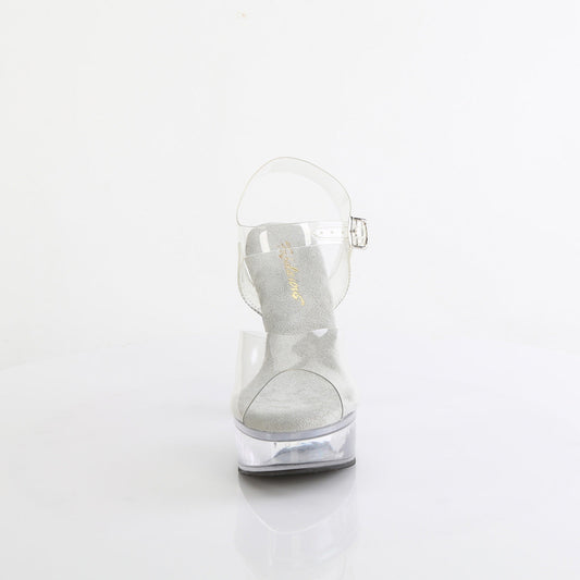 MARTINI-508 Fabulicious Transparent Pole Dancing Shoes with Clear Straps.