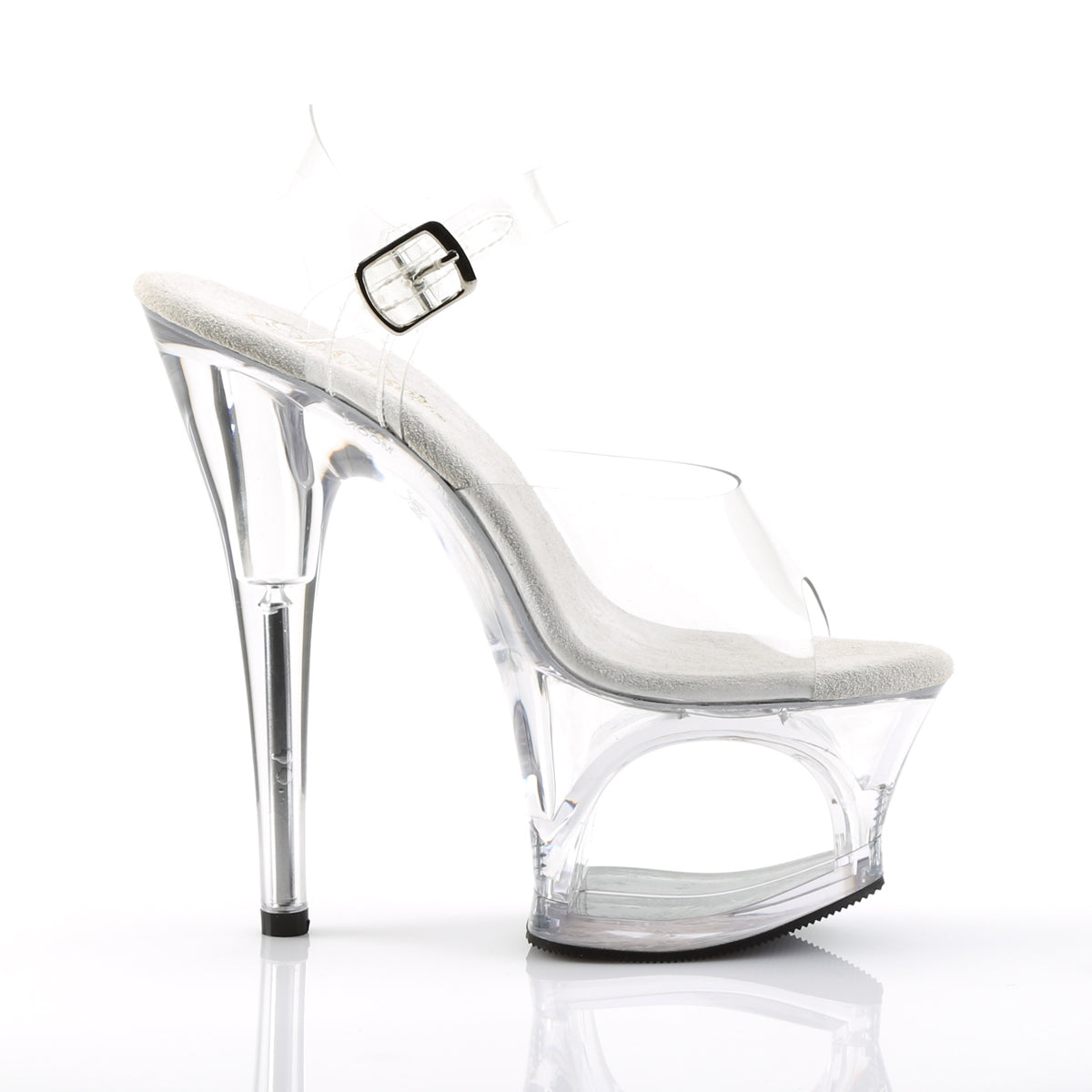 MOON-708 Pleaser Clear 7 Inch Pole Dance Platform Shoes