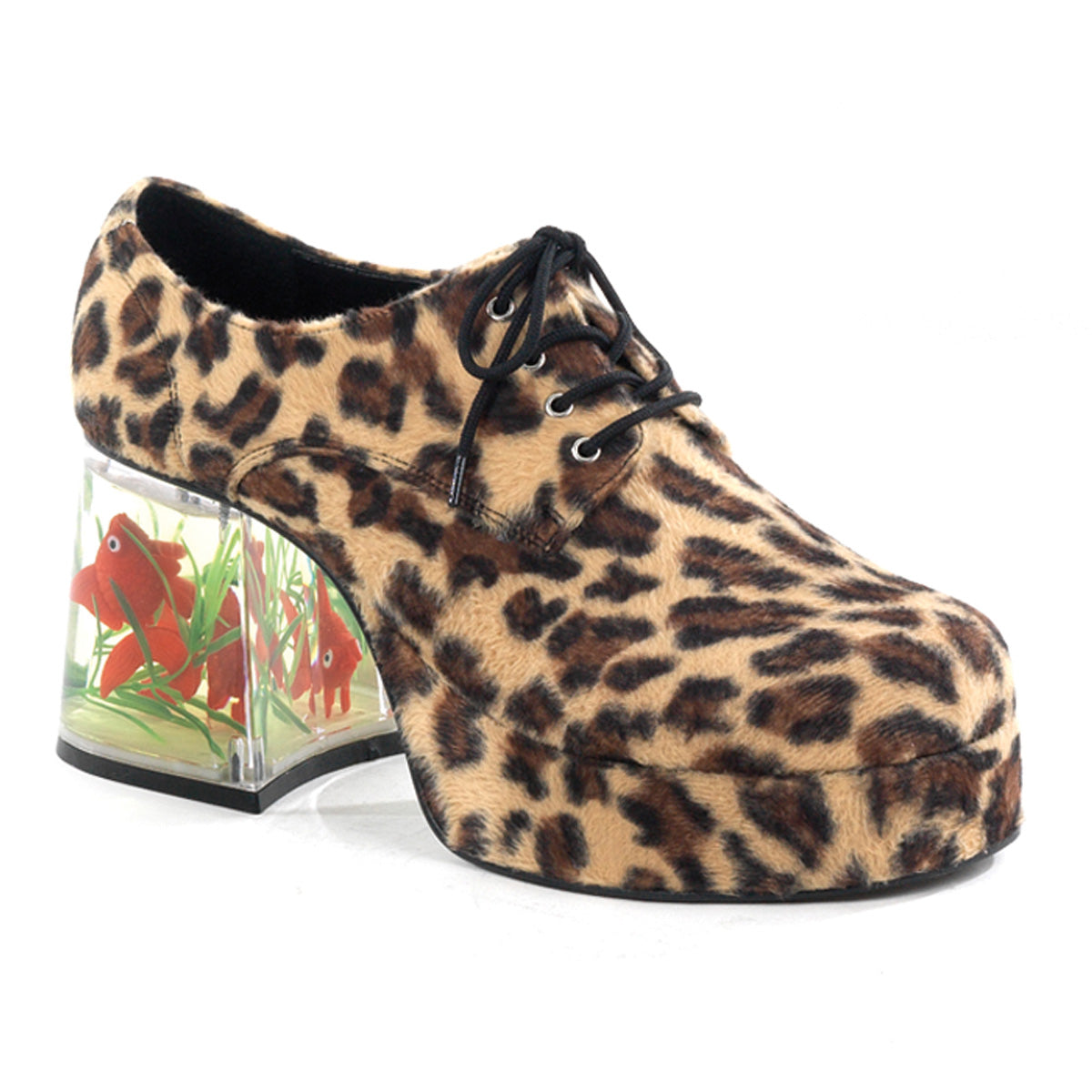 PIMP-02 Funtasma Cheetah Fur 3.5 Inch Fancy Dress Shoes