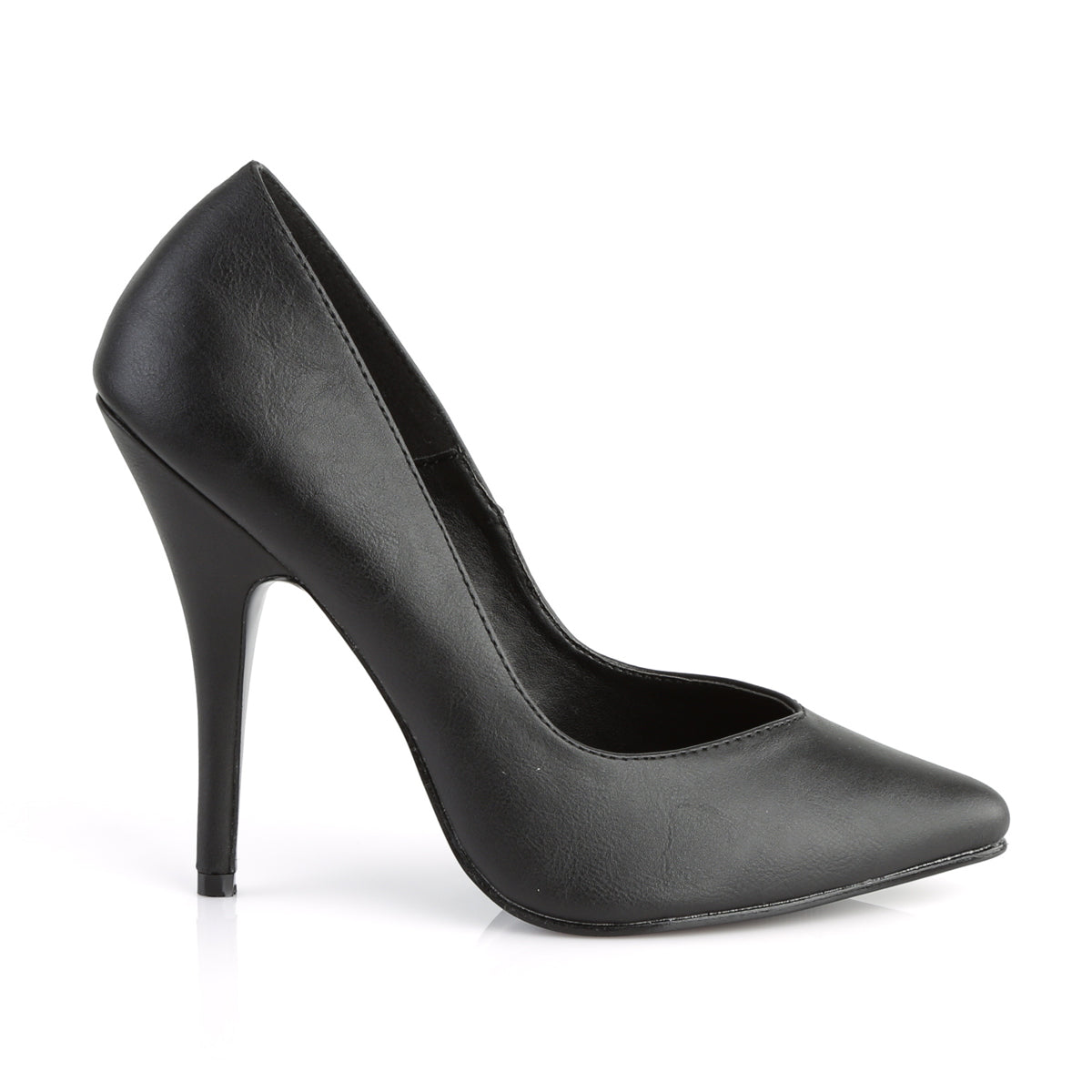 Pleaser SEDUCE-420V Black Court Shoes - 5 Inch Heels