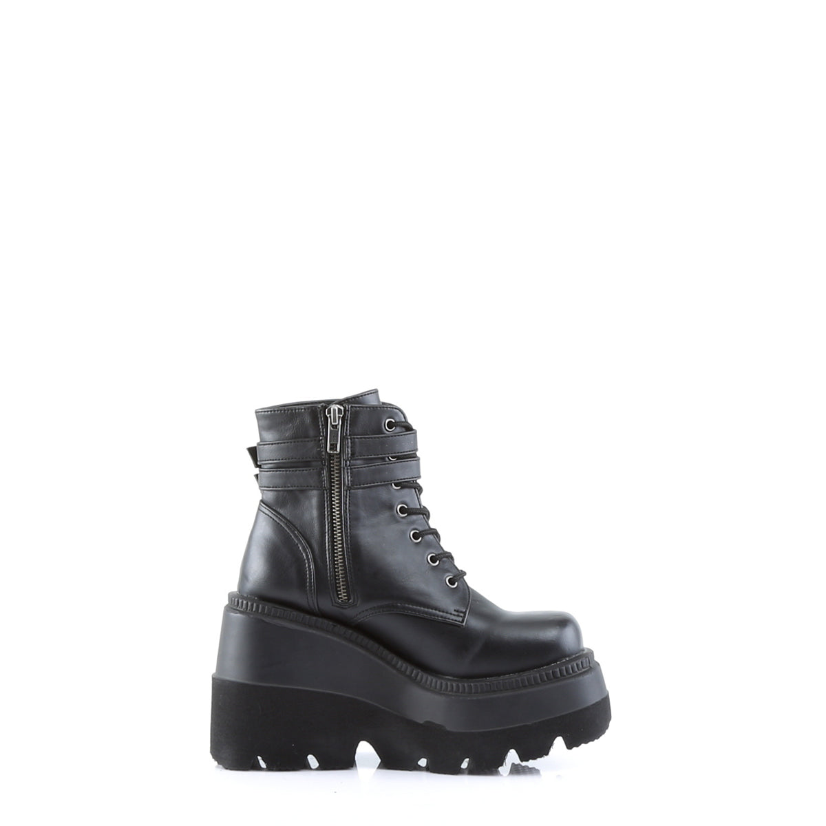 SHAKER-52 Demonia Cult Black Alternative Women's Ankle Boots