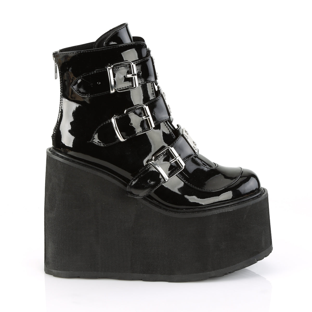 SWING-105 Demonia Cult Black Alternative Women's Ankle Boots