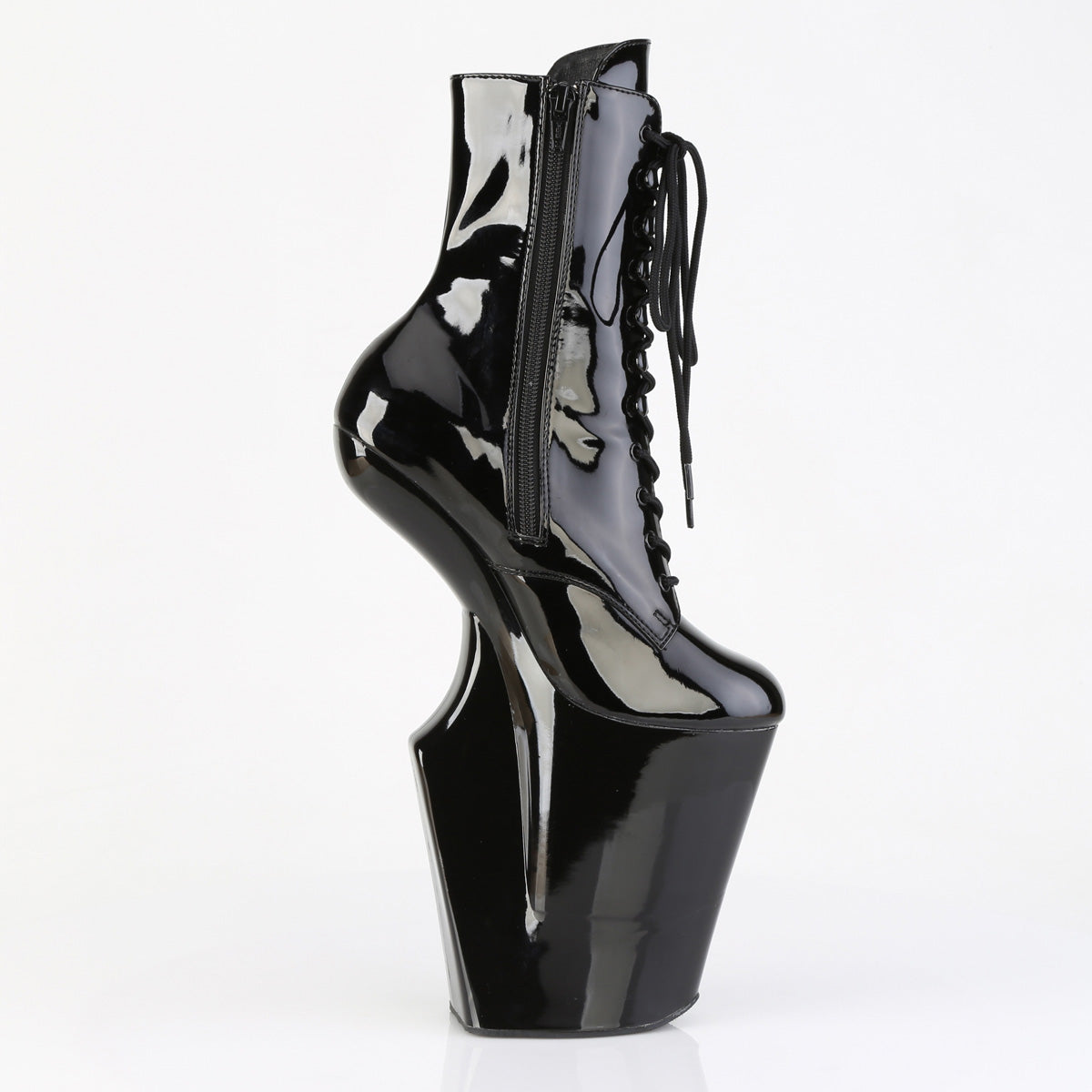 WORSHIP-1020 Pleaser Black 10 Inch Pole Dancer Ankle Boots