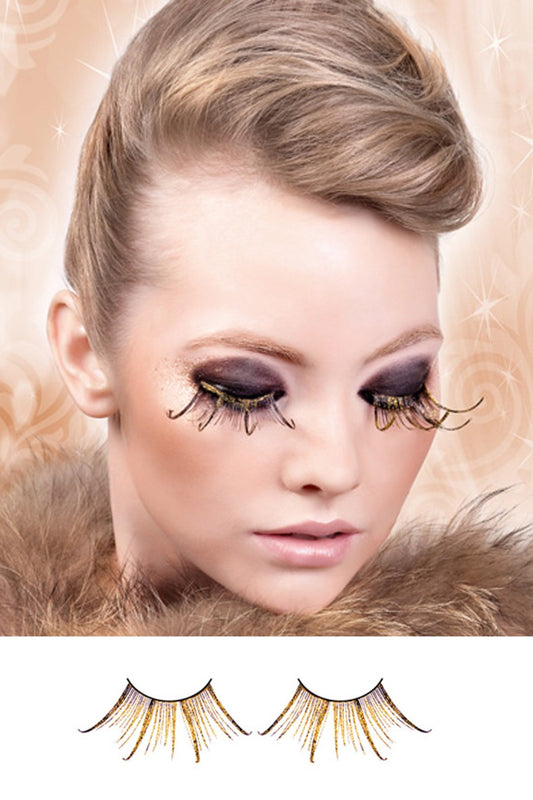 Brown-Gold-Feather-Eyelashes-BE496