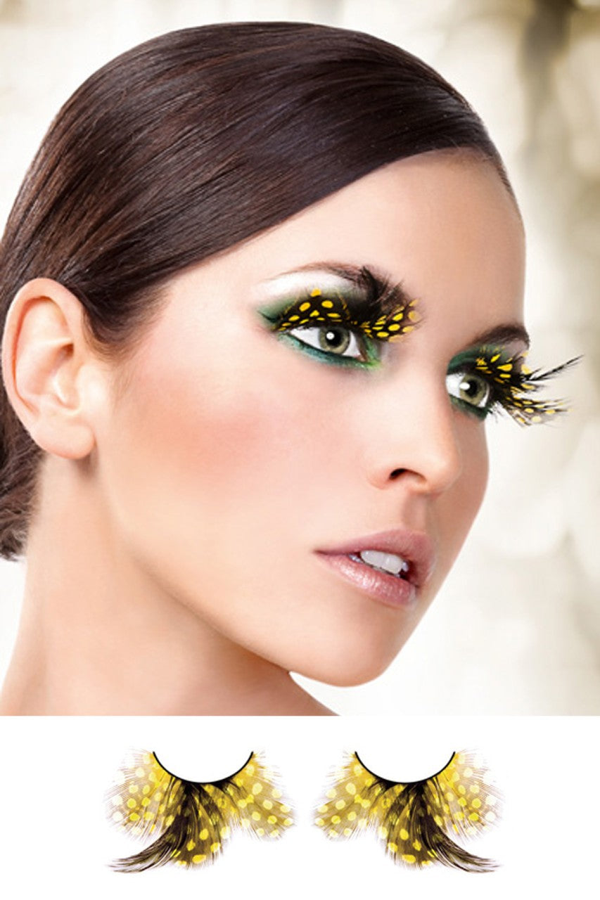 Yellow-Feather-Eyelashes-BE627