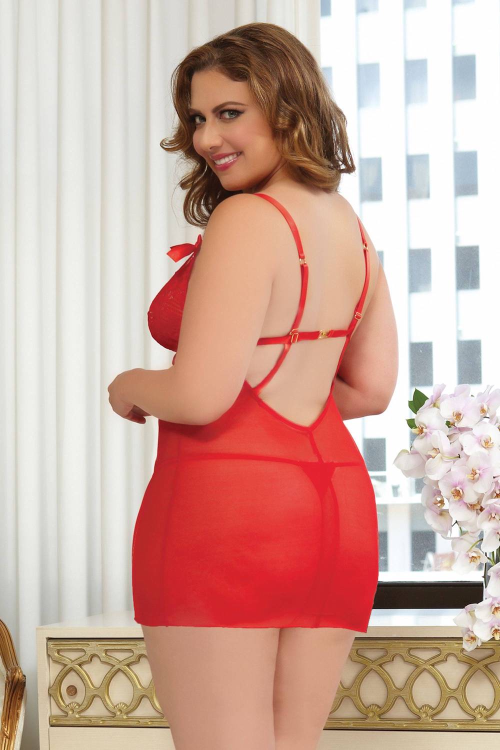 STM9805X Seven Til Midnight Cupid's Bow
Chemise Set Red