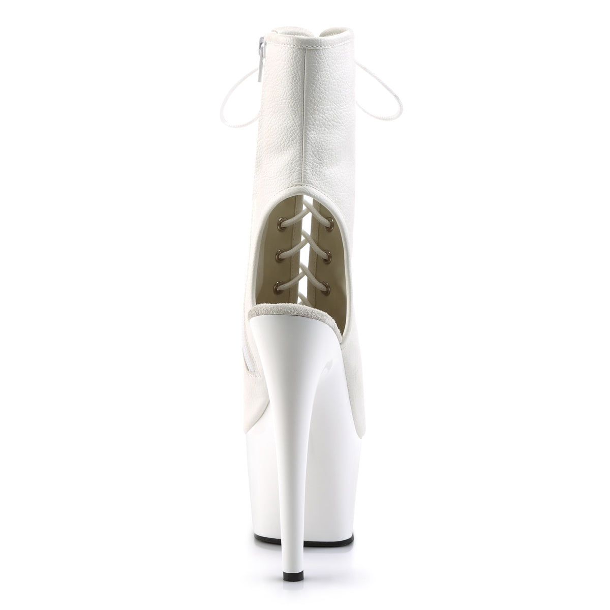 ADORE-1016 Pleaser White Faux Leather/White Platform Shoes [Sexy Footwear]