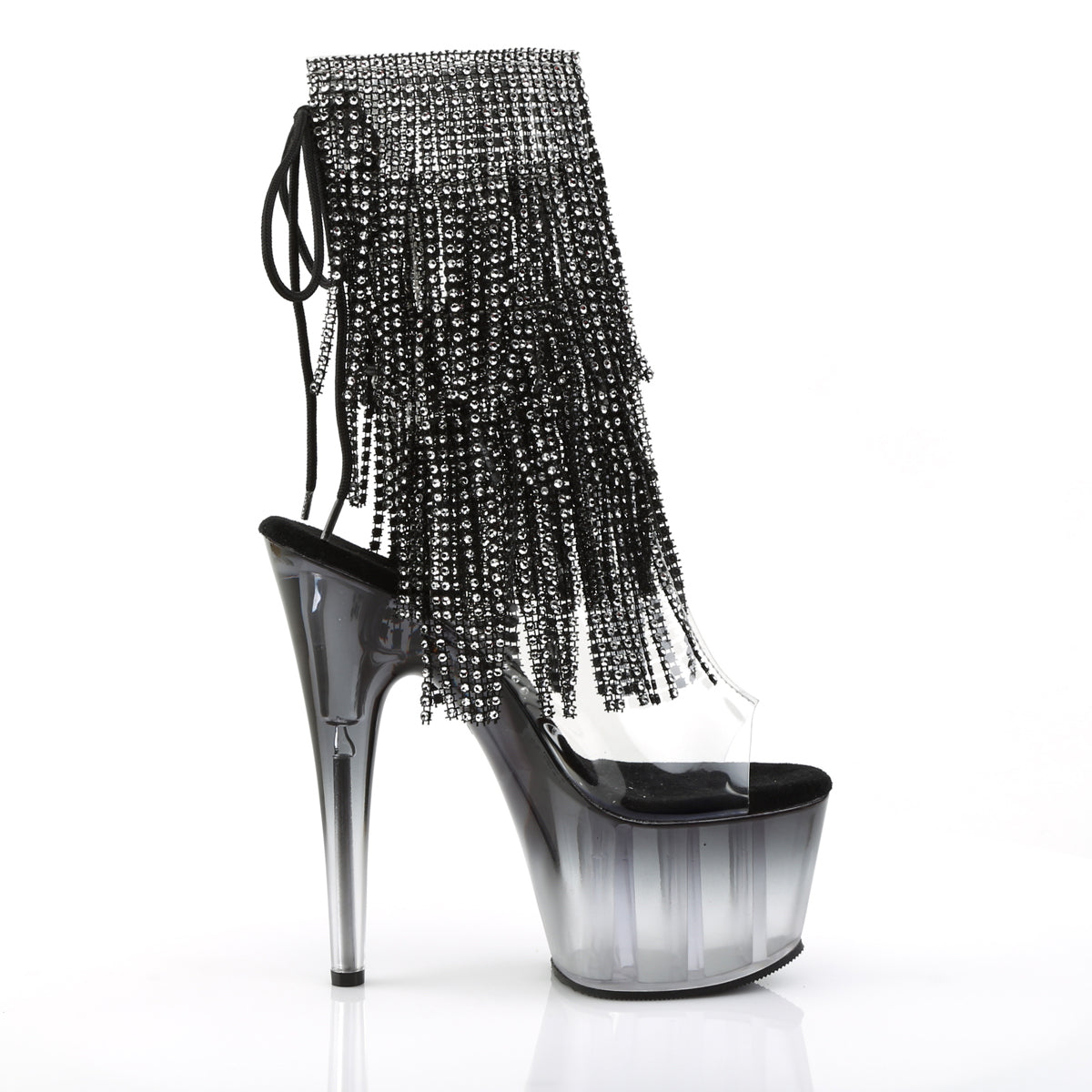 ADORE-1017RSFT Pleaser Clear-Black Platform Shoes [Sexy Footwear]