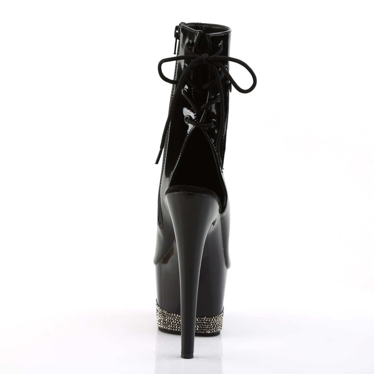 ADORE-1018-3 Pleaser Black-Pewter Rhinestones Platform Shoes [Sexy Footwear]