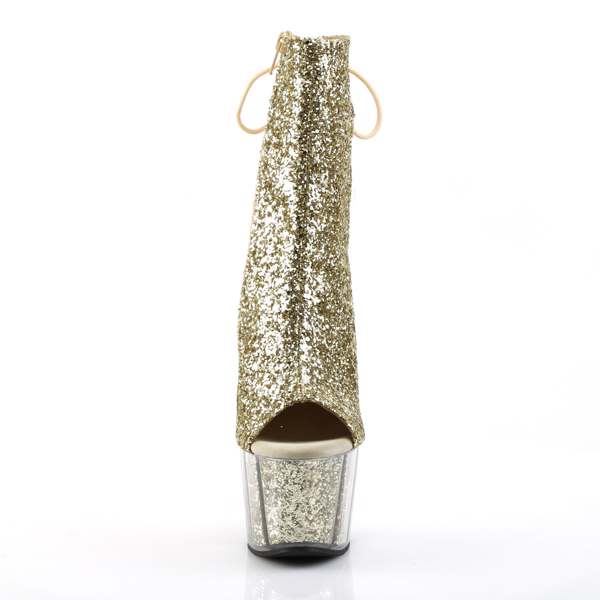 ADORE-1018G Pleaser Gold Glitter/Gold Glitter Platform Shoes [Sexy Ankle Boots]