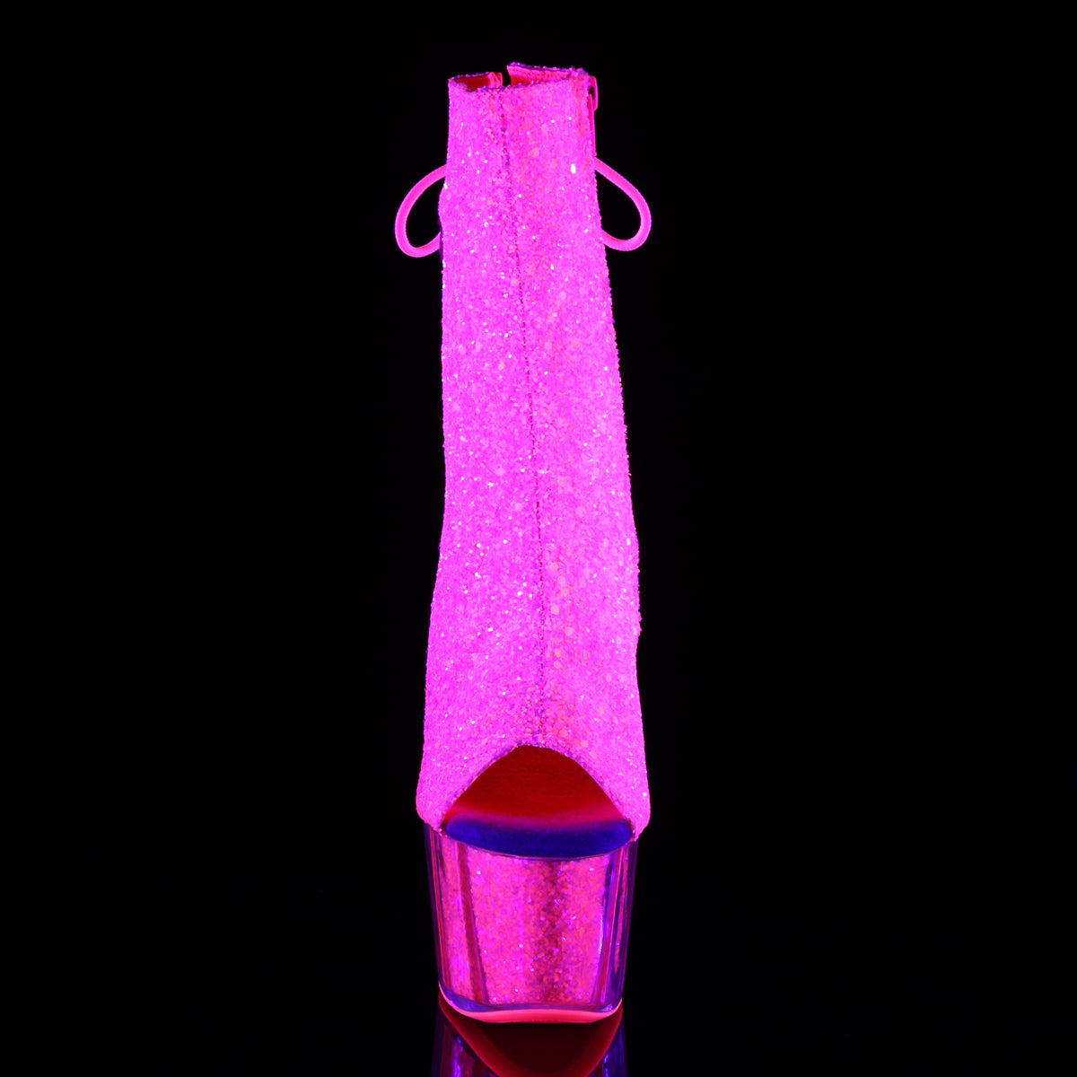 ADORE-1018G Pleaser Neon Pink Glitter/Neon Pink Glitter Platform Shoes [Sexy Footwear]
