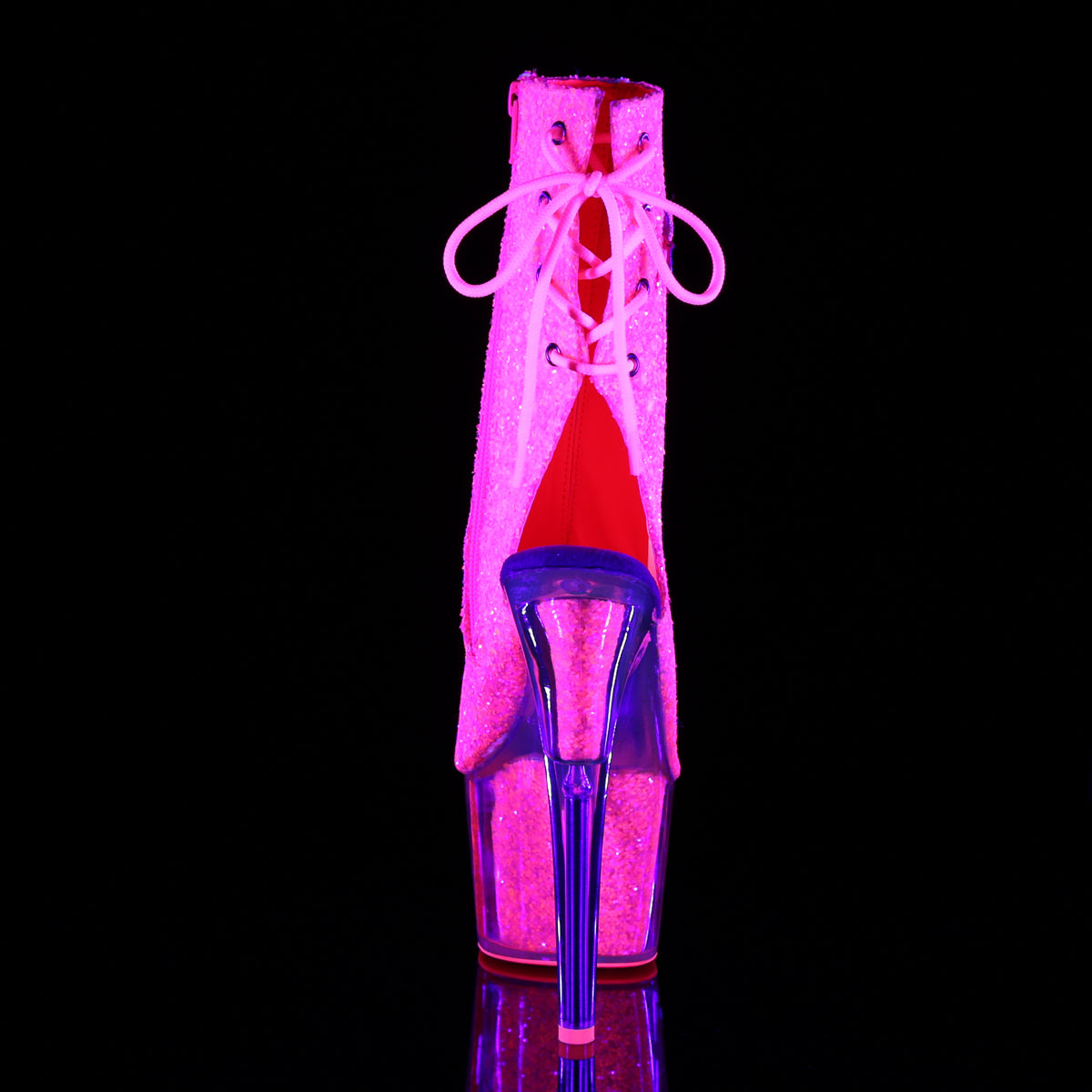 ADORE-1018G Pleaser Neon Pink Glitter/Neon Pink Glitter Platform Shoes [Sexy Footwear]