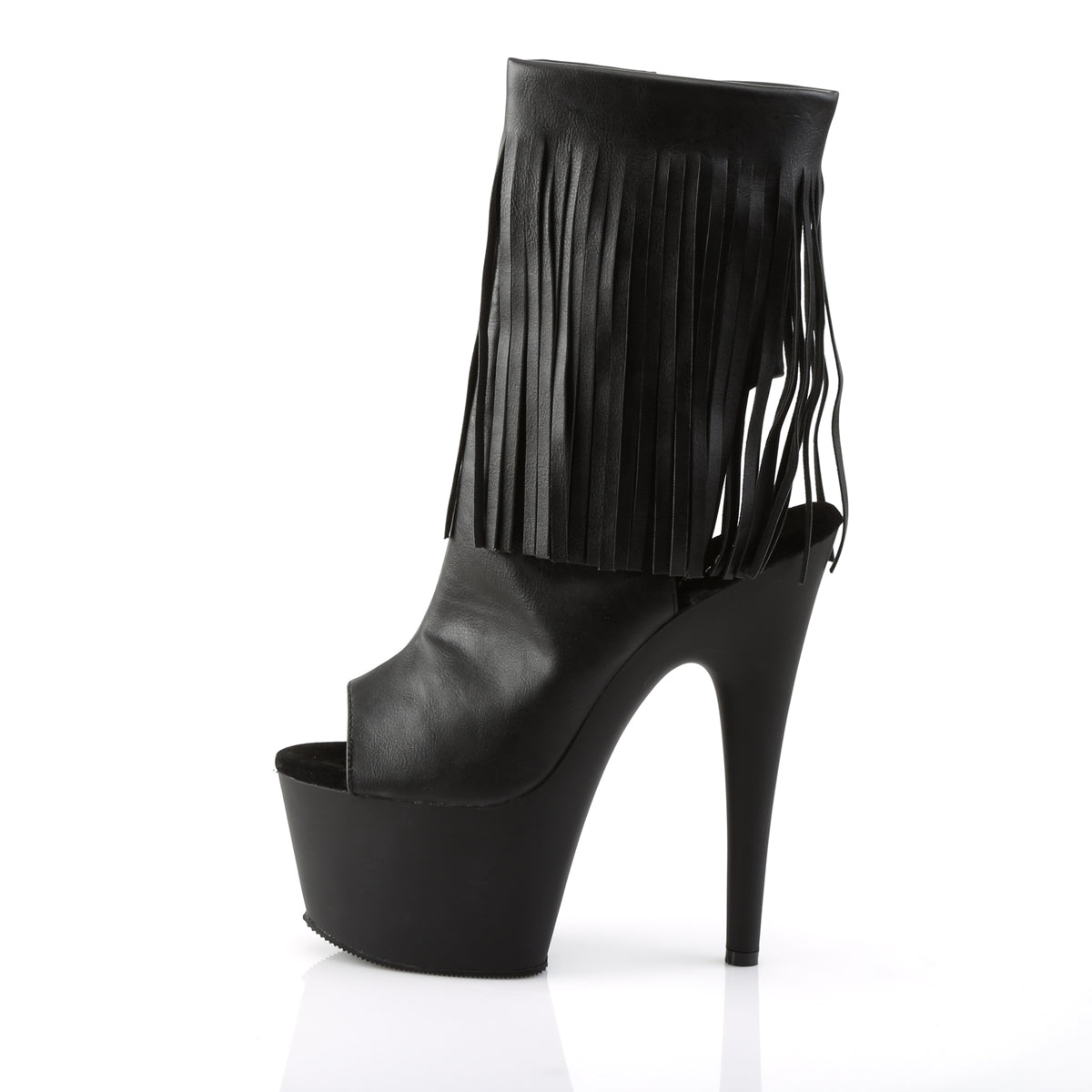 ADORE-1019 Pleaser Black Faux Leather/Black Matte Platform Shoes [Sexy Footwear]