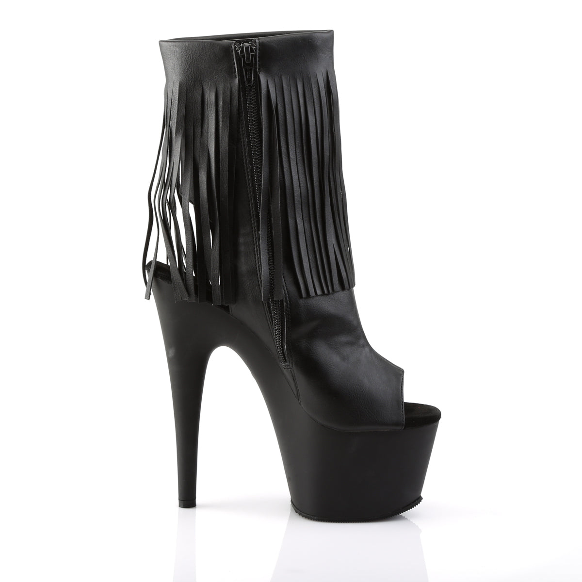 ADORE-1019 Pleaser Black Faux Leather/Black Matte Platform Shoes [Sexy Footwear]