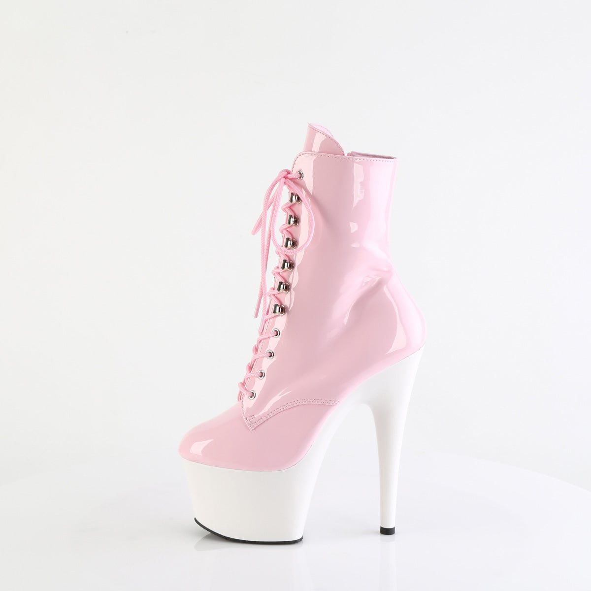 ADORE-1020 Pleaser B Pink Patent/White Platform Shoes [Sexy Footwear]