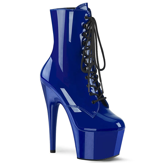 ADORE-1020 Strippers Heels Pleaser Platforms (Exotic Dancing) Royal Blue Pat/Royal Blue