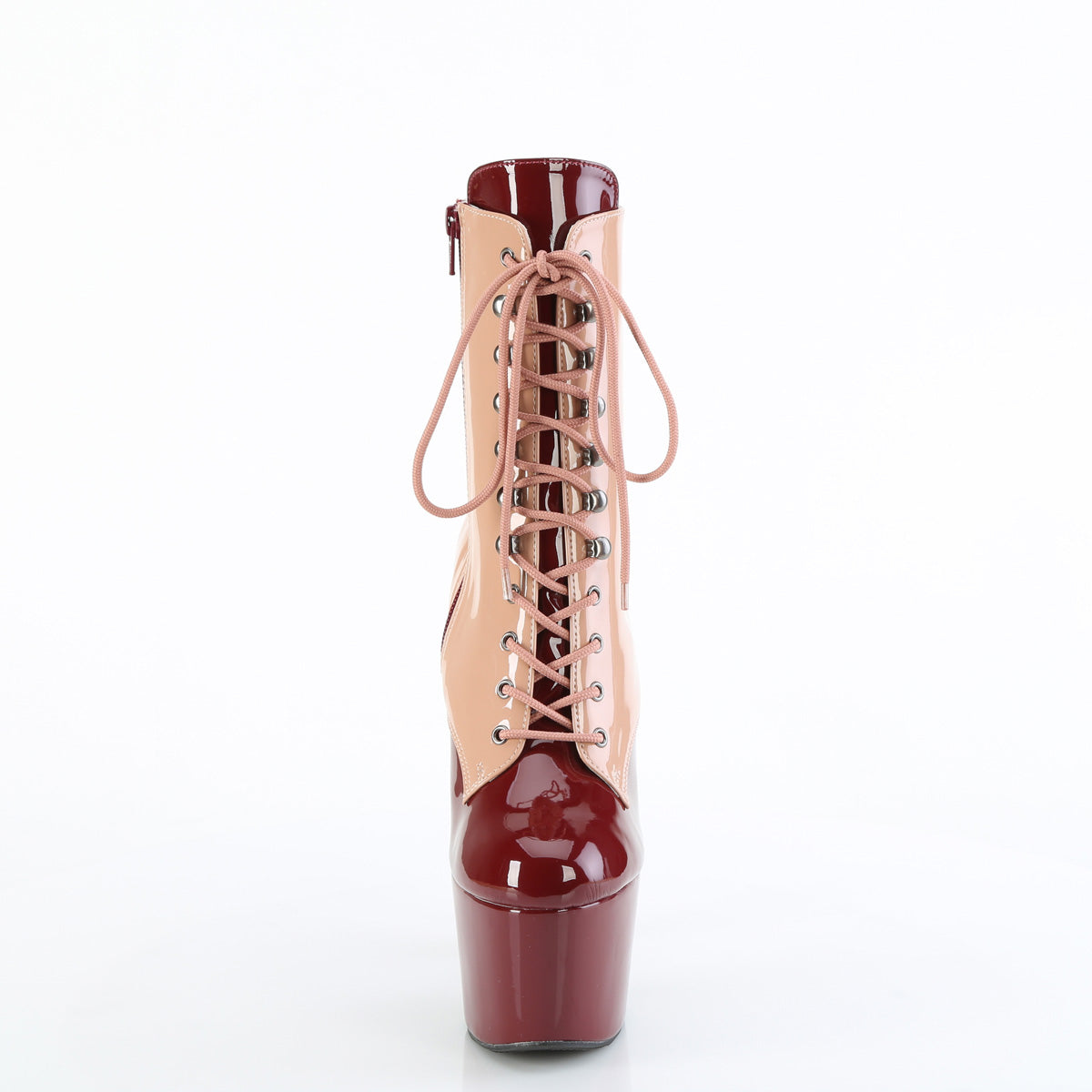 ADORE-1020DC Pleaser Blush-Burgundy Patent Platform Shoes [Sexy Footwear]