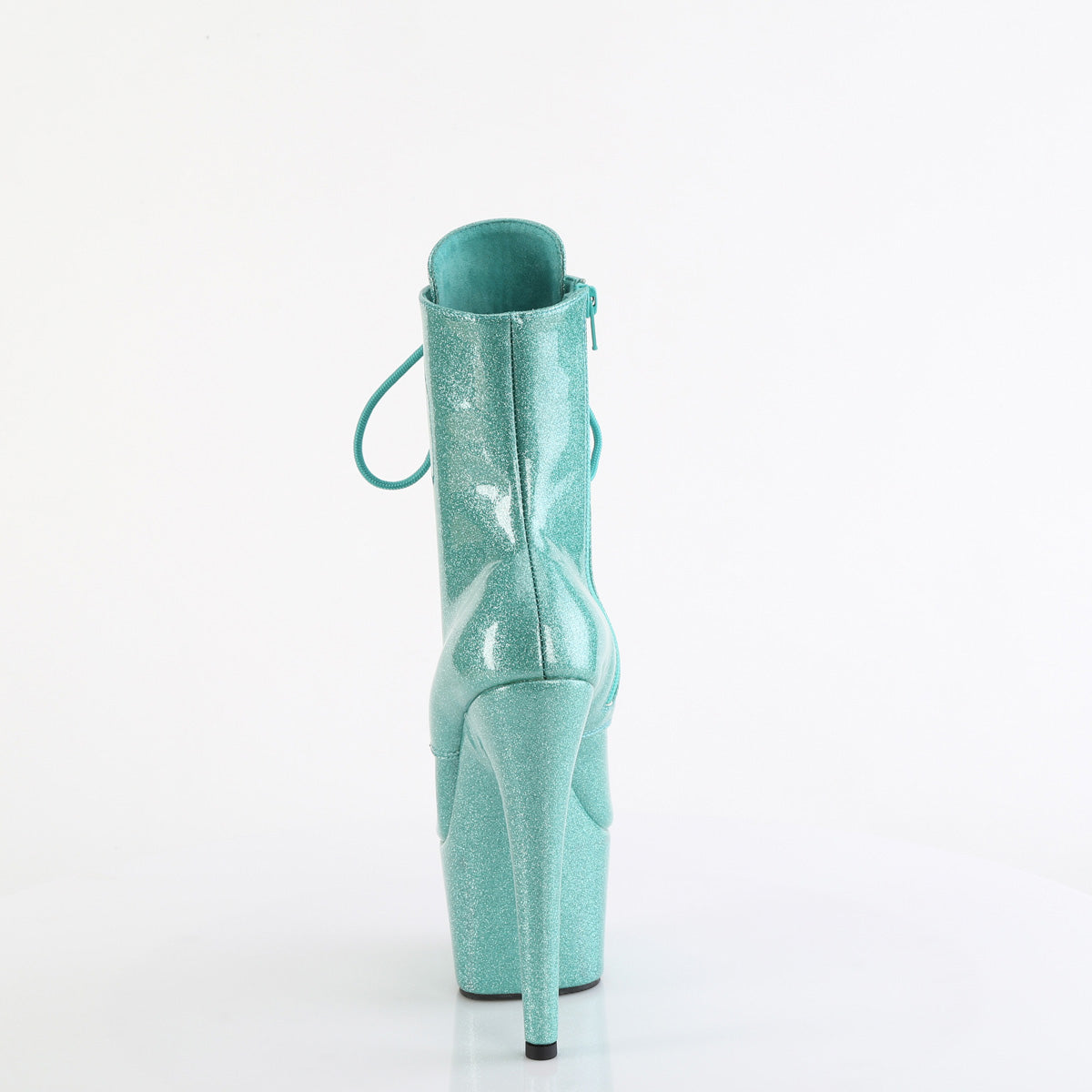 ADORE-1020GP Pleaser Aqua Glitter Patent Platform Shoes [Exotic Dance Ankle Boots]
